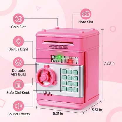 Kids Electronic Password Piggy Bank – Mini ATM Money Saving Box