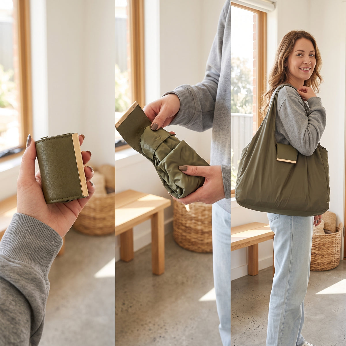 Foldable Keychain Shopping Tote Bag
