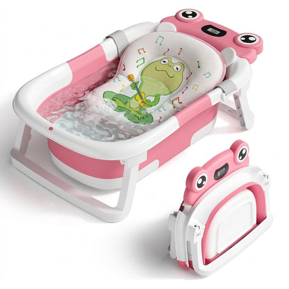 Foldable Baby Bathtub with Digital Temperature Display