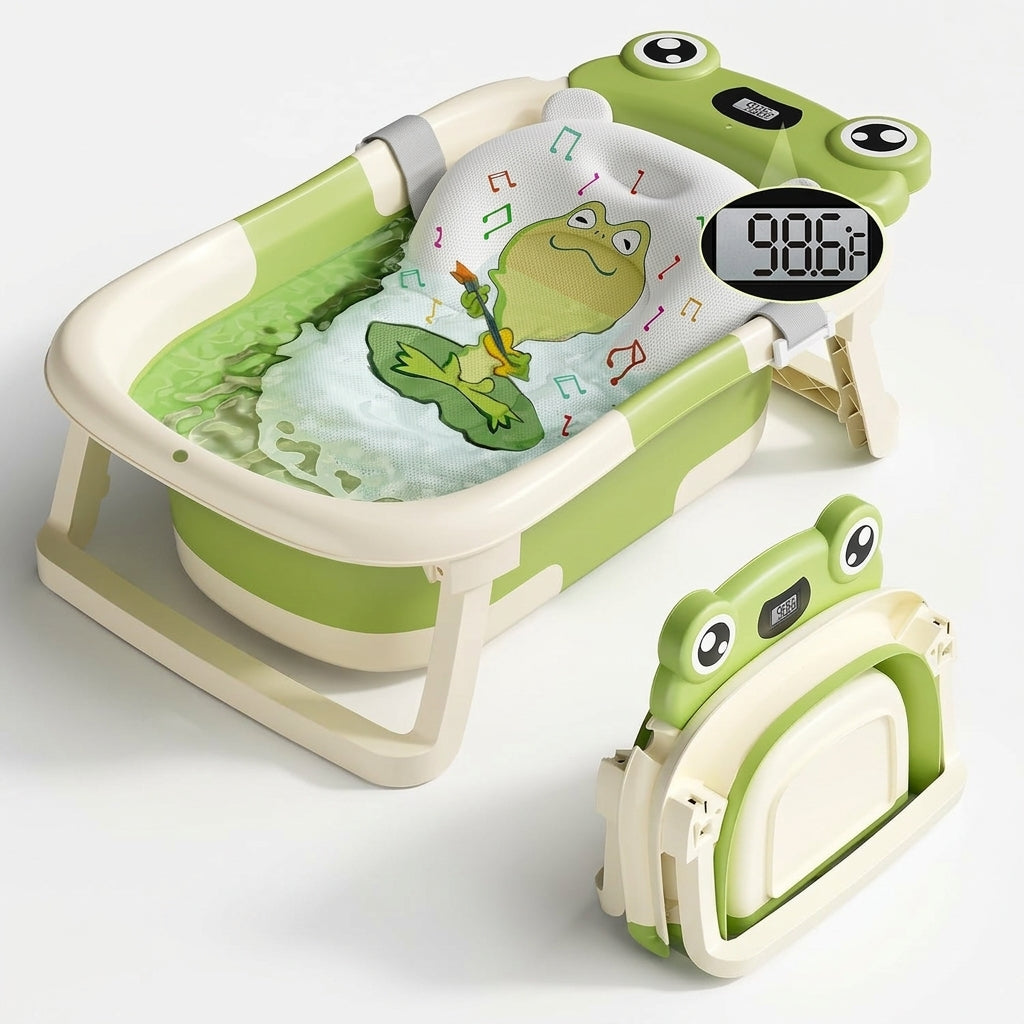 Foldable Baby Bathtub with Digital Temperature Display