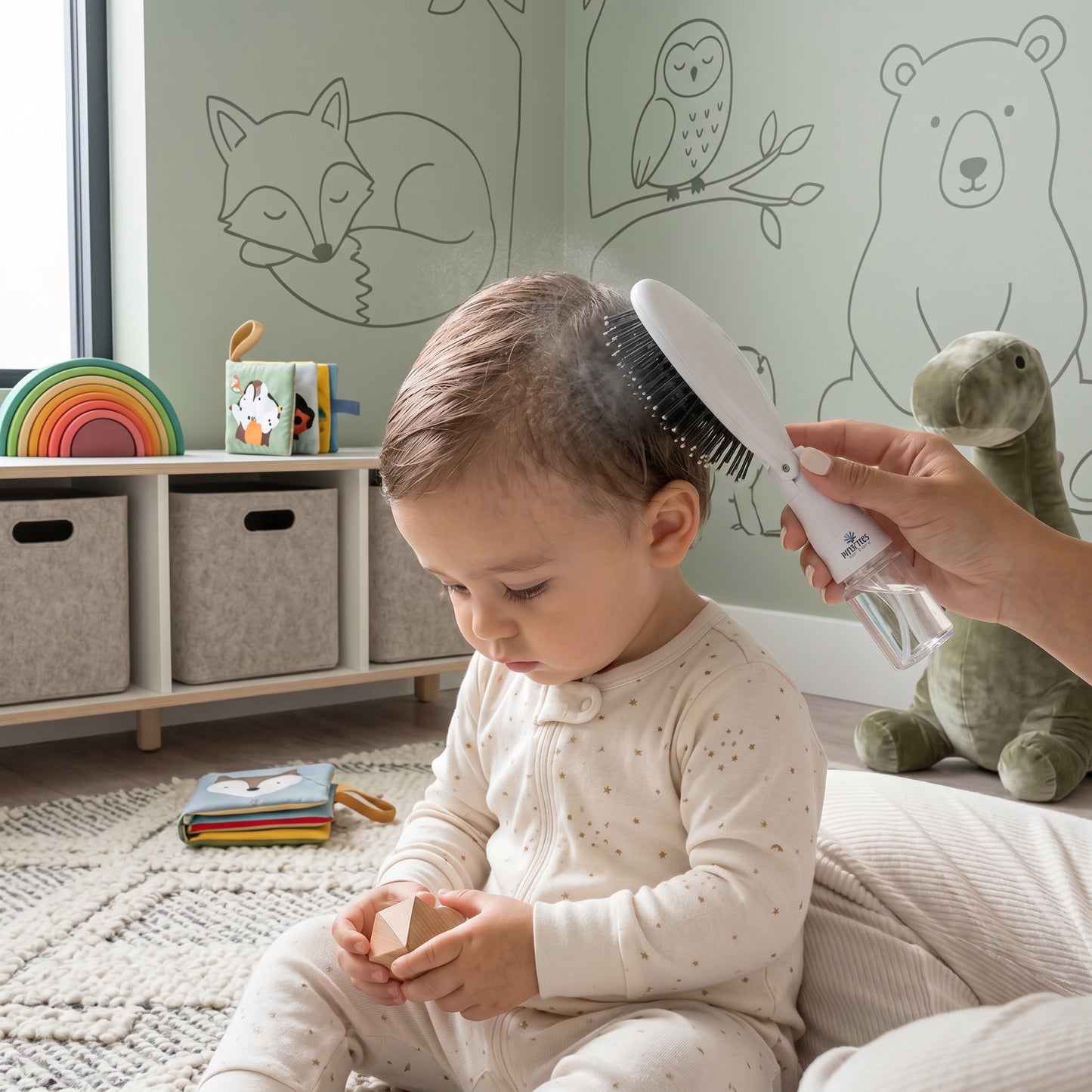 Kids Spray Hair Brush for Easy Detangling