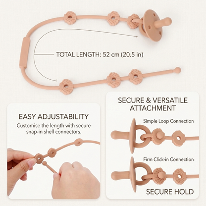 Adjustable Silicone Toy Strap for Babies (3-Pack)