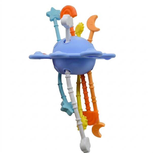 Silicone Pull String Sensory Teether Toy for Babies