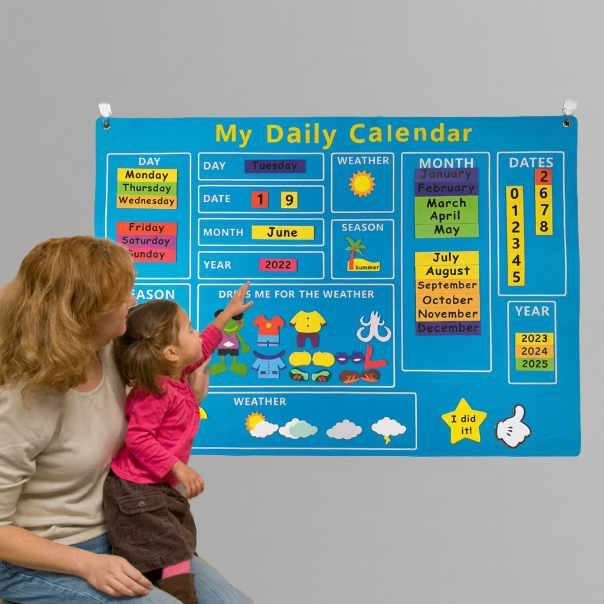 Kids Daily Calendar & Weather Learning Board
