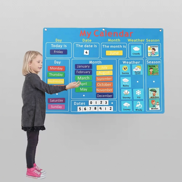 Kids Daily Calendar & Weather Learning Board
