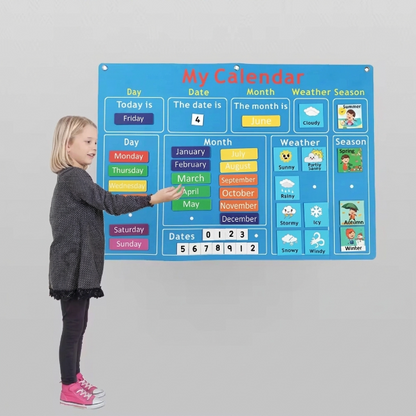 Kids Daily Calendar & Weather Learning Board