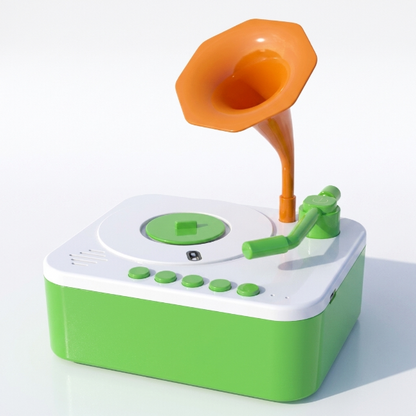 Kids Mini Gramophone Story & Music Player (96 Cards)