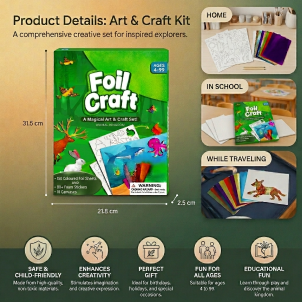 Kids DIY Foil Art Craft Kit