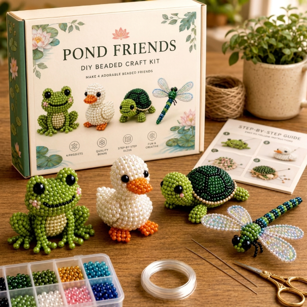 3D Beaded Animal DIY Craft Kit for Kids