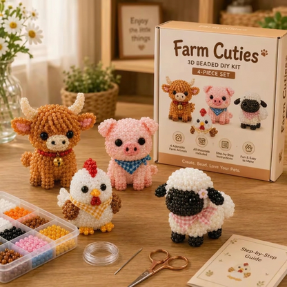 3D Beaded Animal DIY Craft Kit for Kids