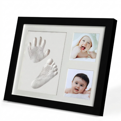 Baby Handprint & Footprint Keepsake Frame with Photo Display
