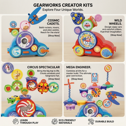 Electric Gear Building Blocks STEM Set
