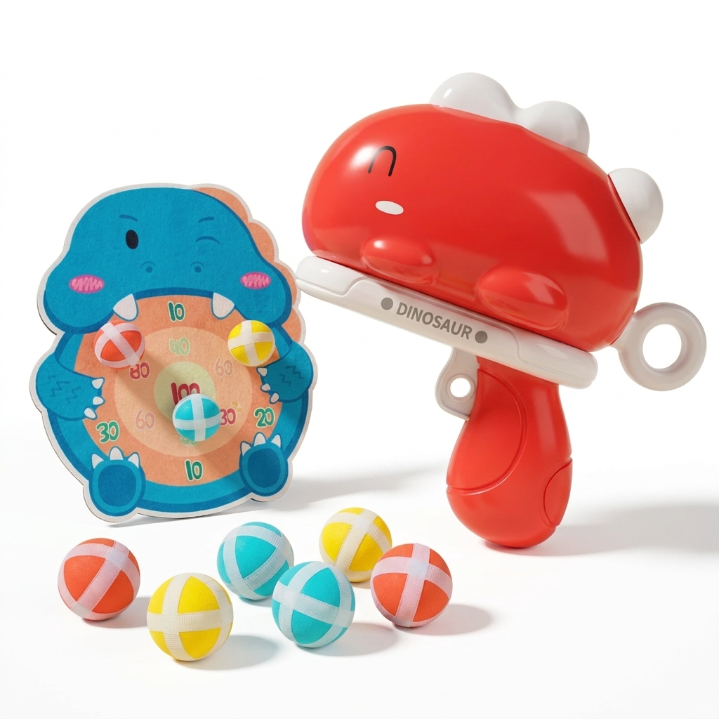 Dinosaur Sticky Ball Launcher & Target Shooting Game for Kids