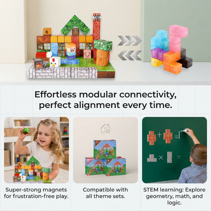 Kids Magnetic Animal Home Building Blocks