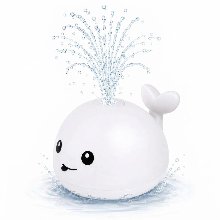 Light-Up Whale Bath Toy with Automatic Water Spray for Babies