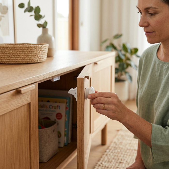 Magnetic Childproof Cabinet & Drawer Locks (5-Pack)