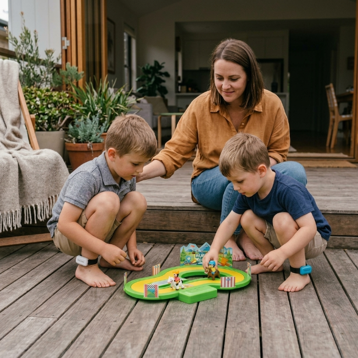 Motion-Sensing Racing Track Game for Kids