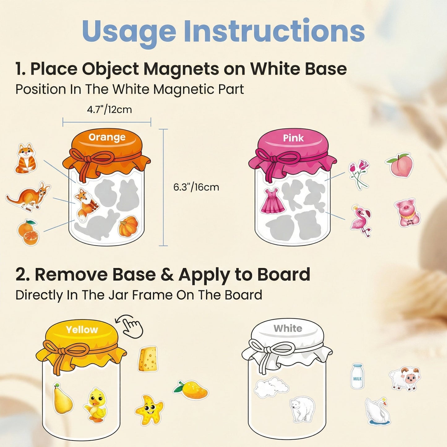 Magnetic Fridge Learning Magnets for Children