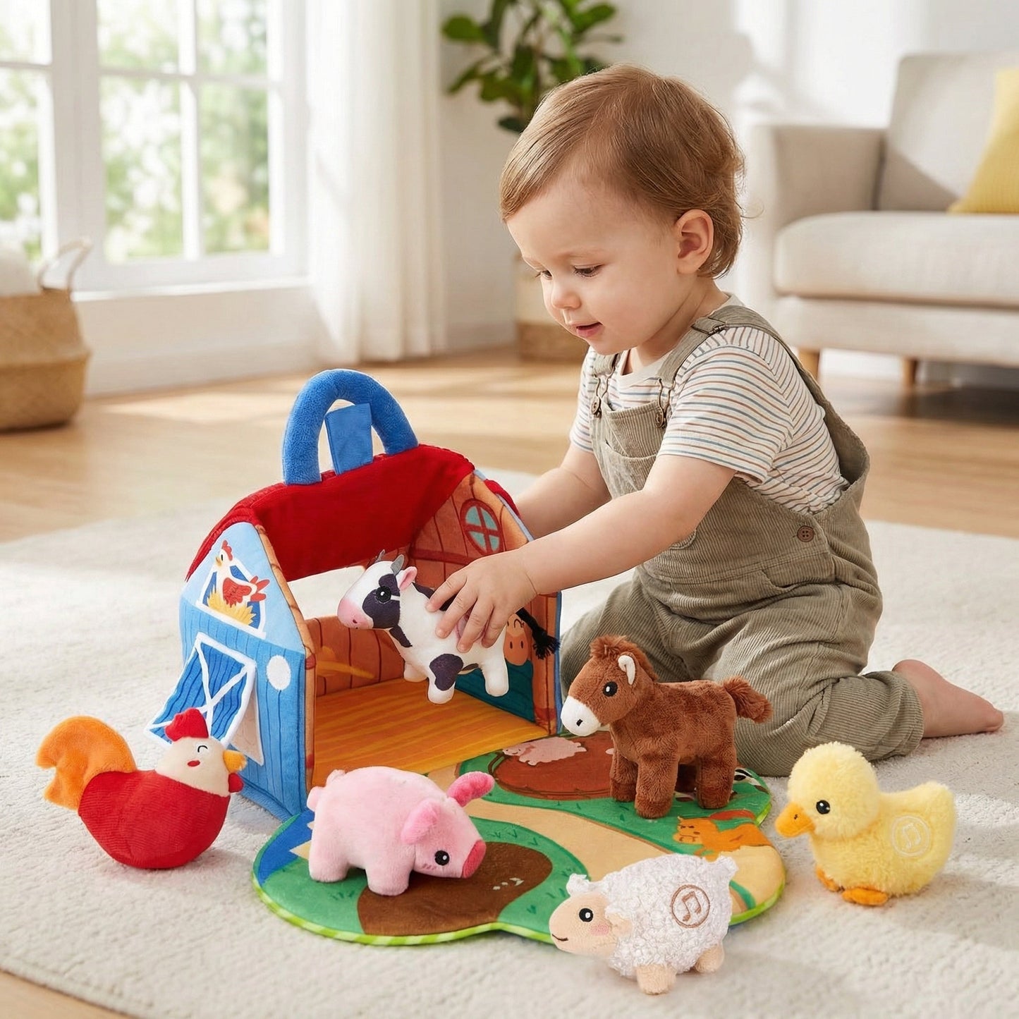 Plush Farm Animal Set with Sounds