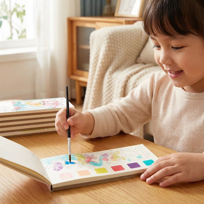 Watercolour Painting Book with Built In Paint