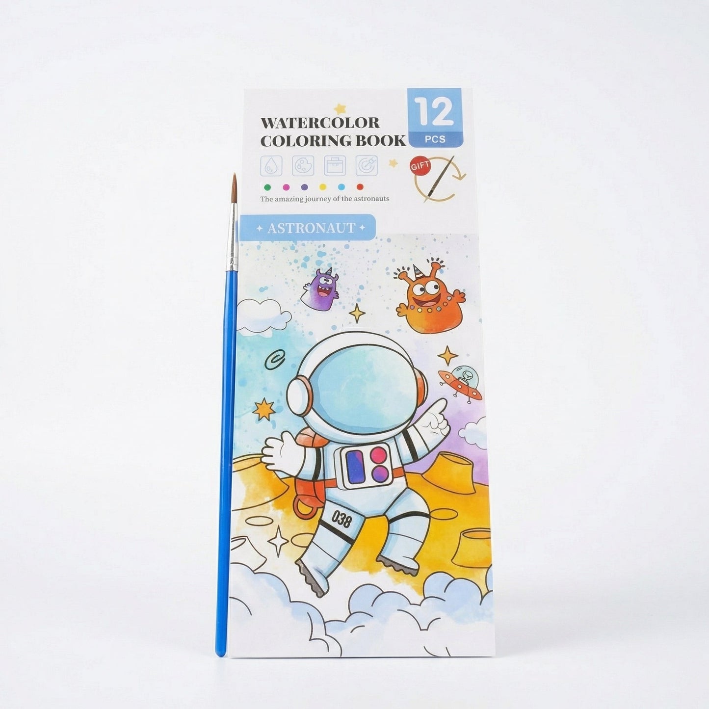 Watercolour Painting Book with Built In Paint