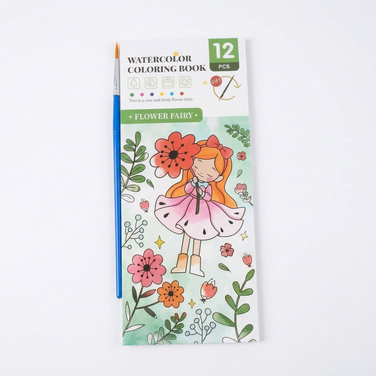 Watercolour Painting Book with Built In Paint