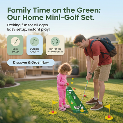Indoor Outdoor Mini Golf Play Set for Kids