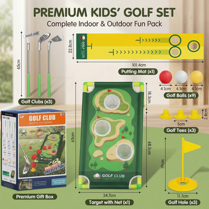 Indoor Outdoor Mini Golf Play Set for Kids