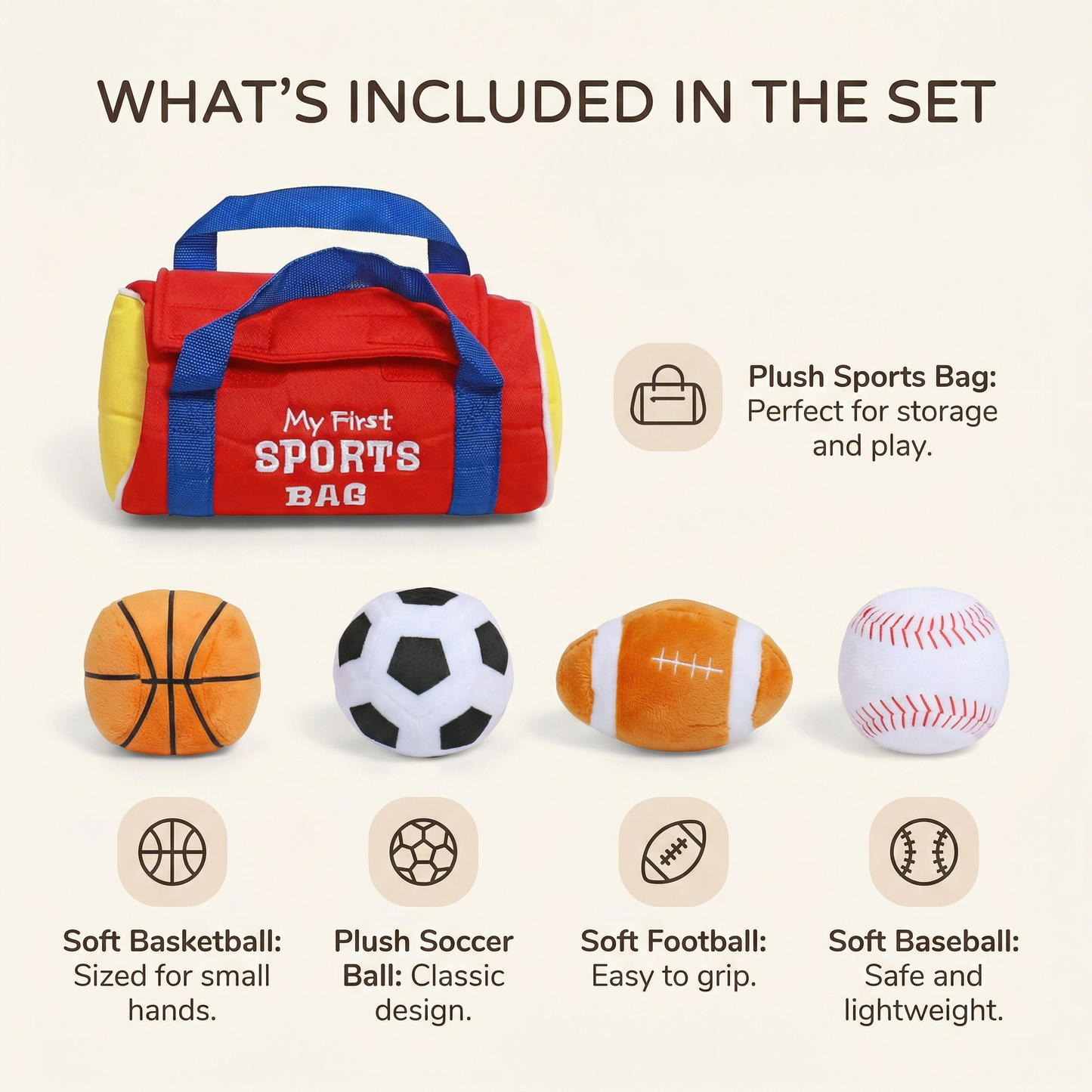 My First Sports Plush Bag