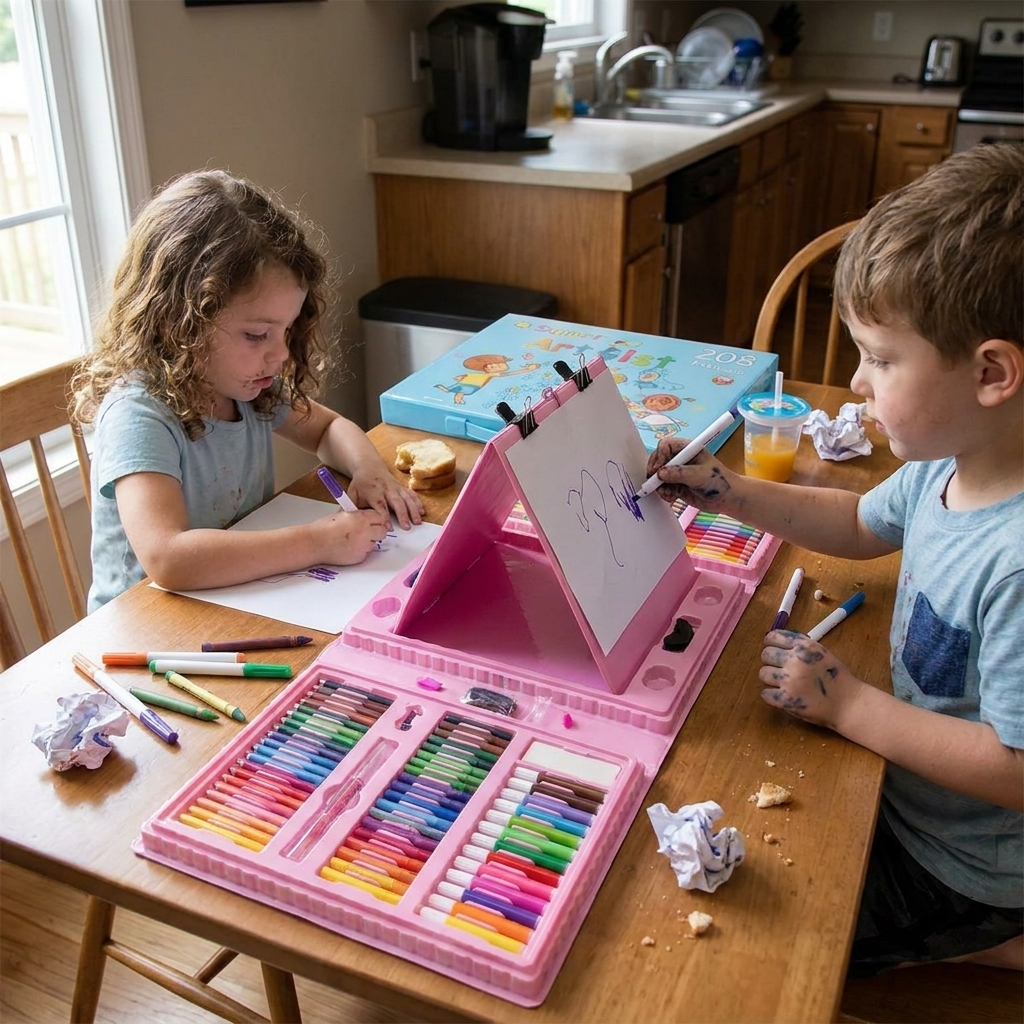 208 Piece Kids Art Set Case