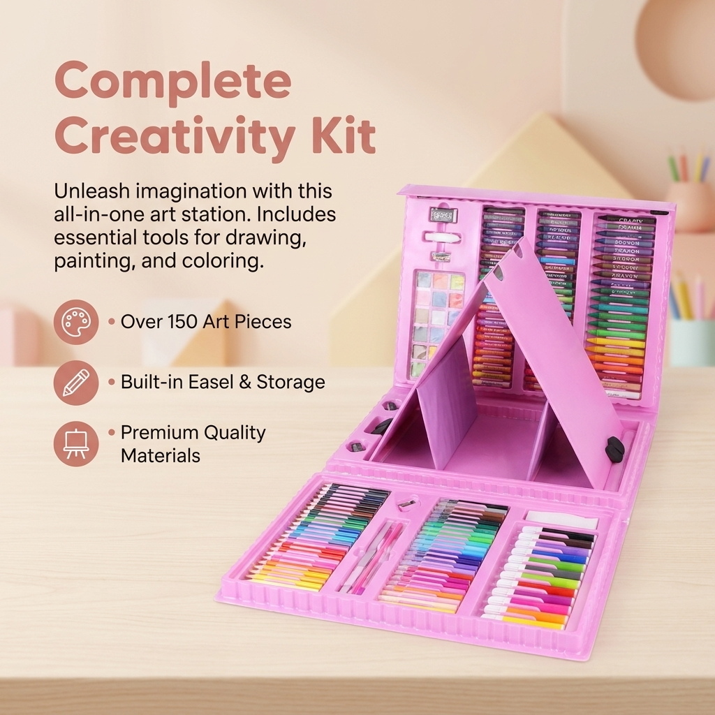 208 Piece Kids Art Set Case