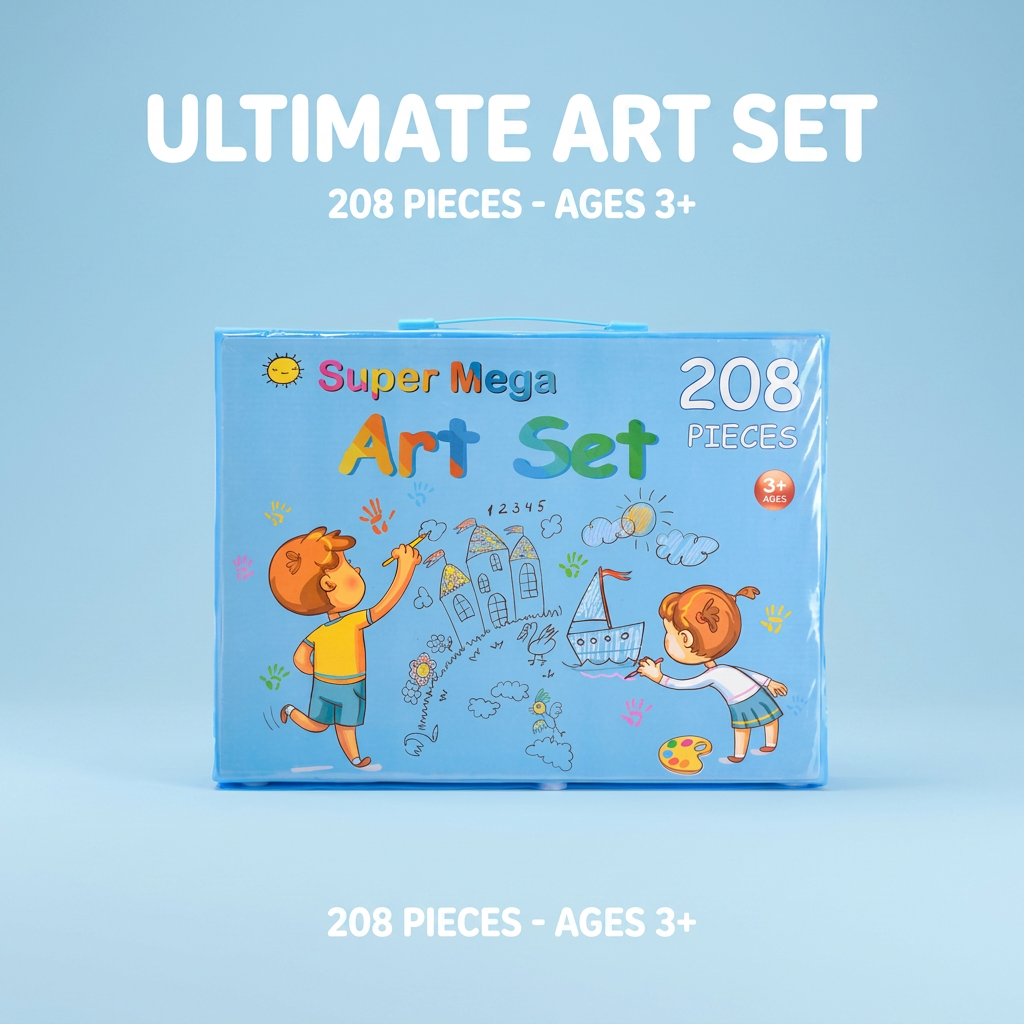 208 Piece Kids Art Set Case