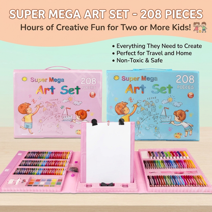 208 Piece Kids Art Set Case