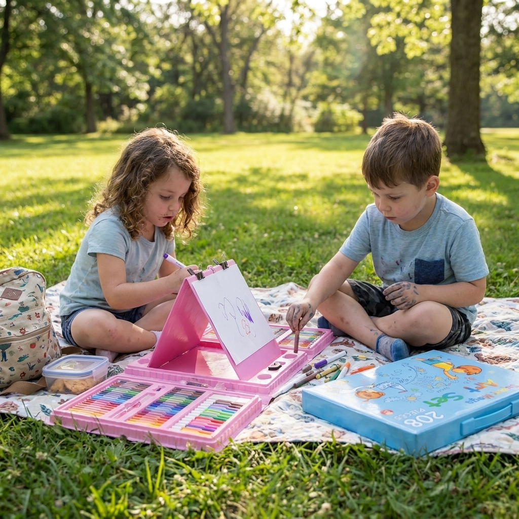 208 Piece Kids Art Set Case