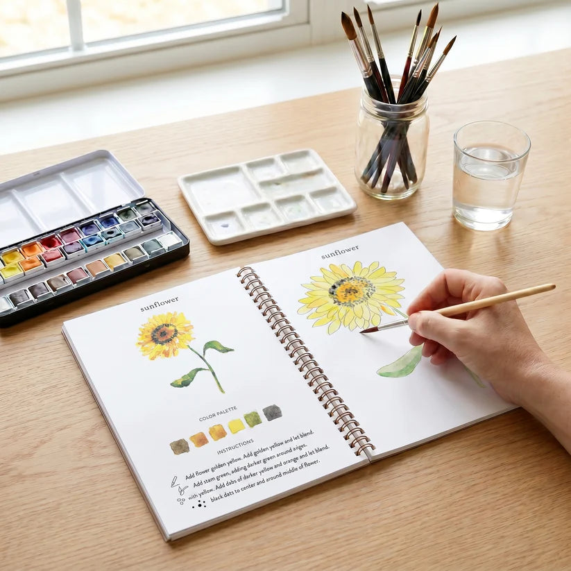 Create & Calm Guided Watercolour Book