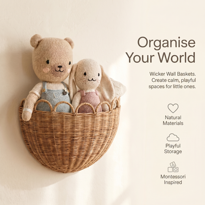 Nursery Wall Basket for Plush Toys