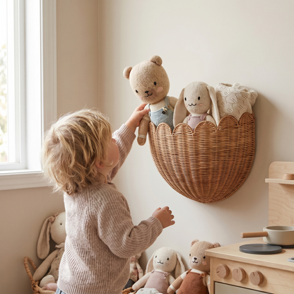 Nursery Wall Basket for Plush Toys