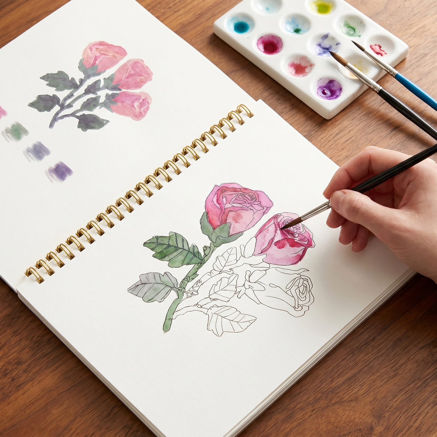 Create & Calm Guided Watercolour Book