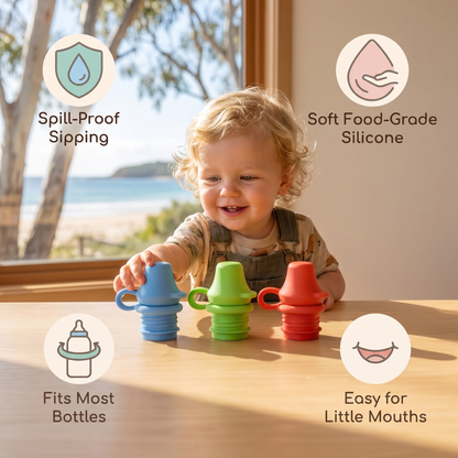 Kids Spill Proof Bottle Tops (3-Pack)