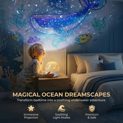 2-in-1 Calming Night Light for Kids with Projector