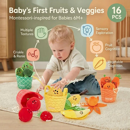 Fruit and Vegetable Sorting Toy Set
