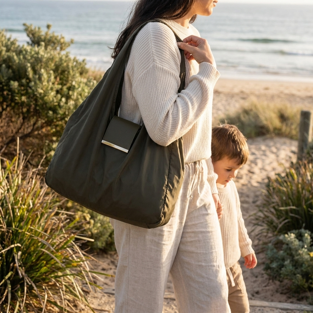 Foldable Keychain Shopping Tote Bag