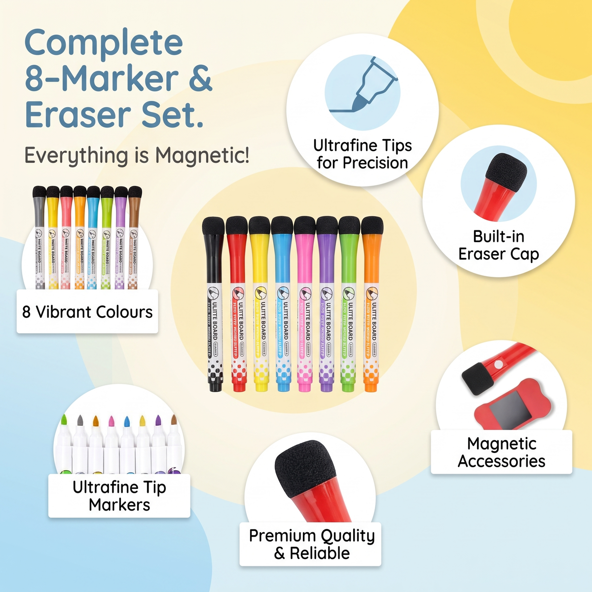 3-in-1 Magnetic Dry Erase Calendar Set