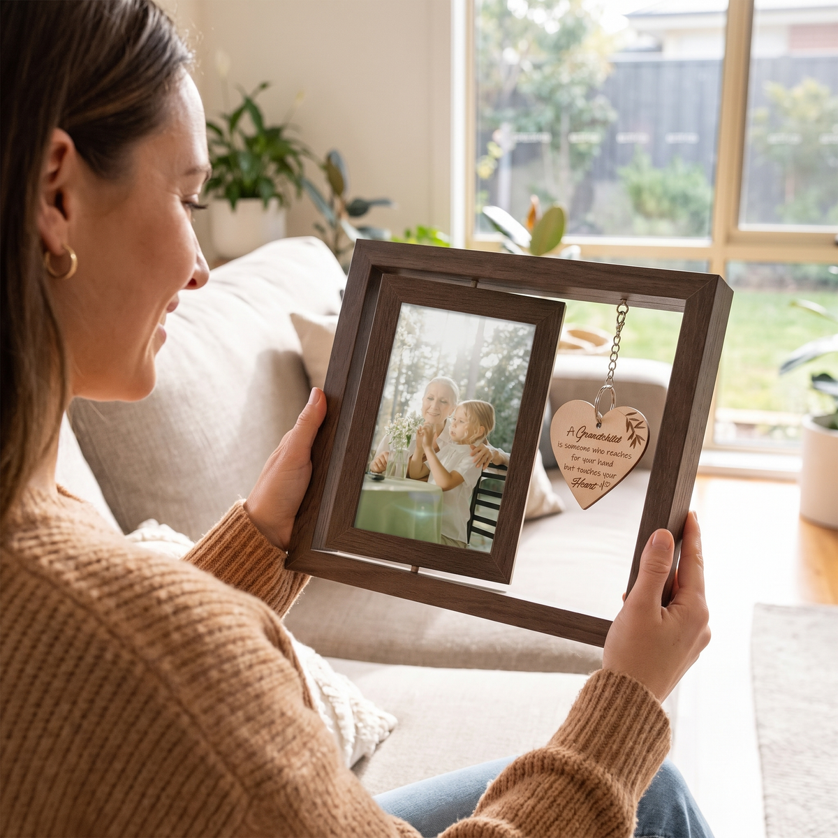 Grandparents Rotating Wooden Photo Frame