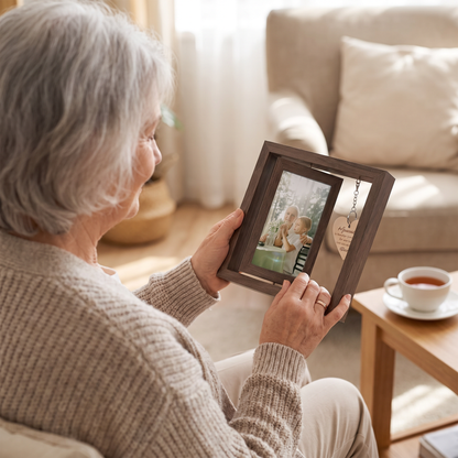 Grandparents Rotating Wooden Photo Frame