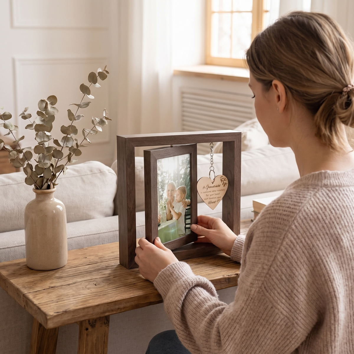Grandparents Rotating Wooden Photo Frame