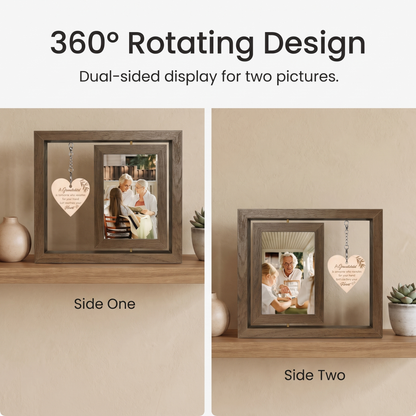 Grandparents Rotating Wooden Photo Frame