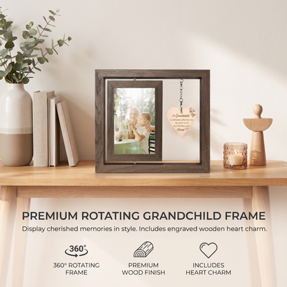 Grandparents Rotating Wooden Photo Frame