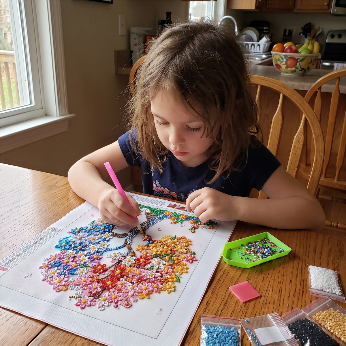 5D Diamond Art Flower Tree Painting Kit for Adults & Beginners