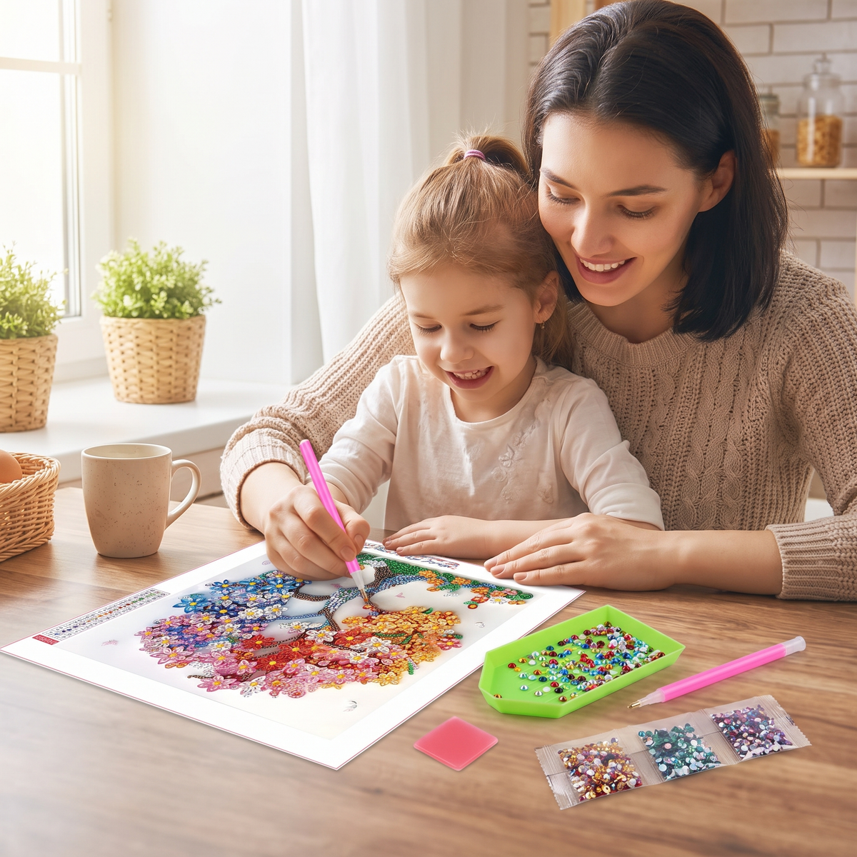 5D Diamond Art Flower Tree Painting Kit for Adults & Beginners